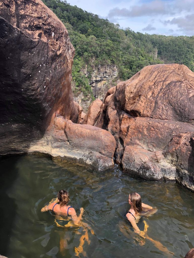 Swimming near Tully Gorge Lookout in Atherton Tablelands