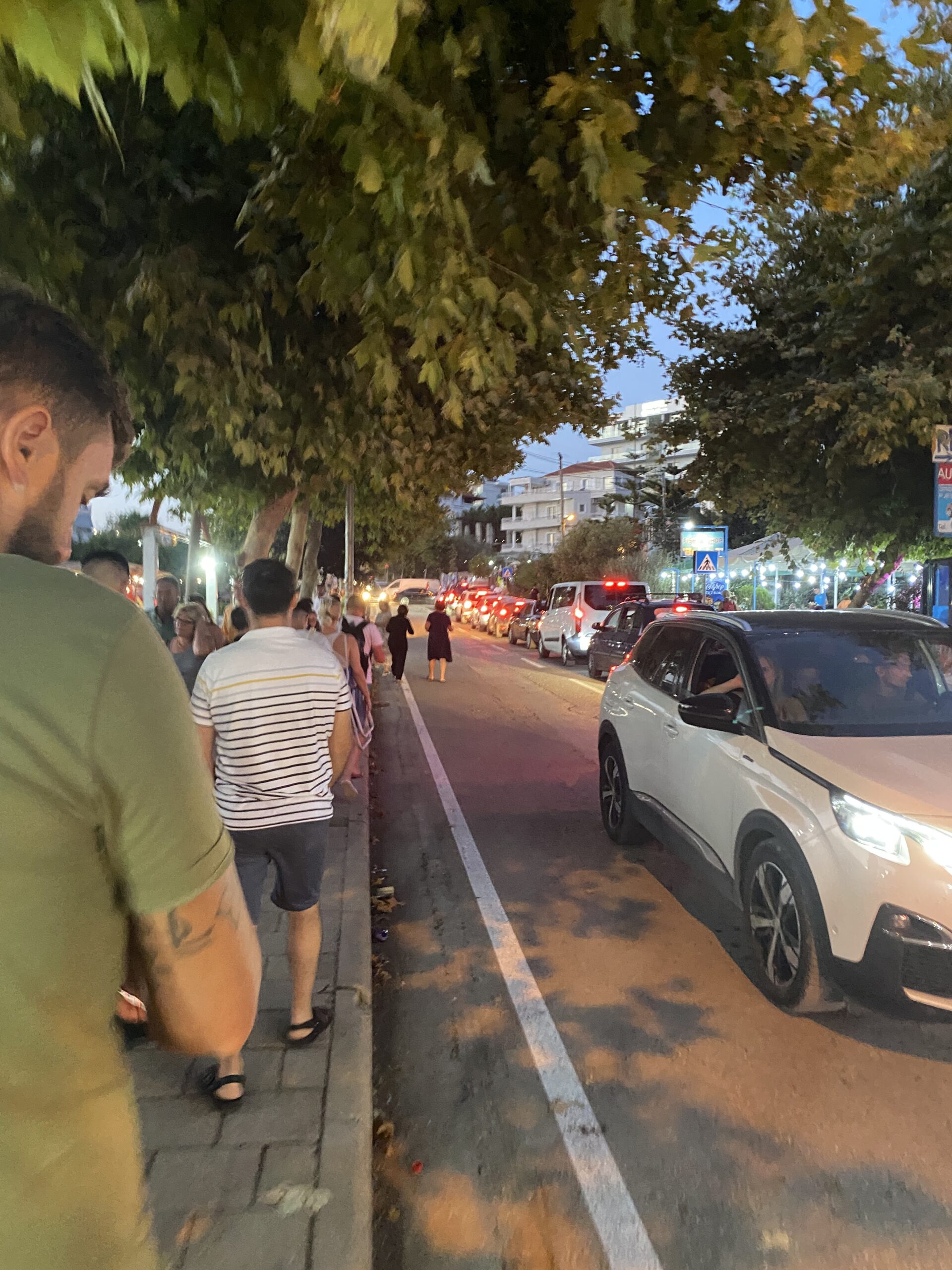 Busy streets of Ksamil Albania