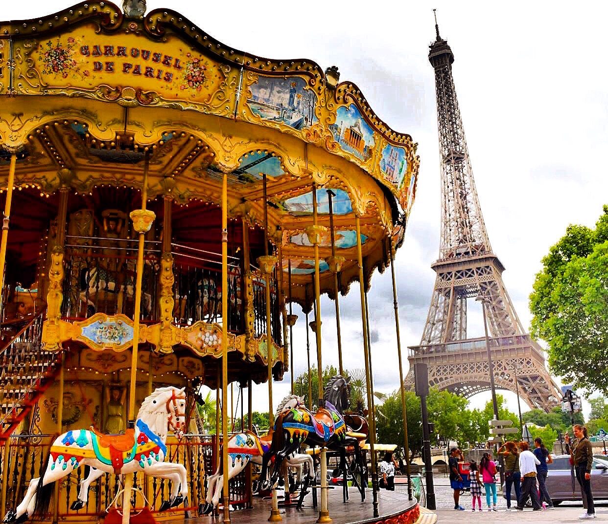 Paris Eiffel Tower merry-go-round