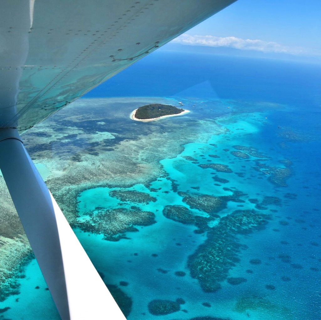 Sarah Latham GSL Aviation Cairns Great Barrier Reef Green Island from small plane