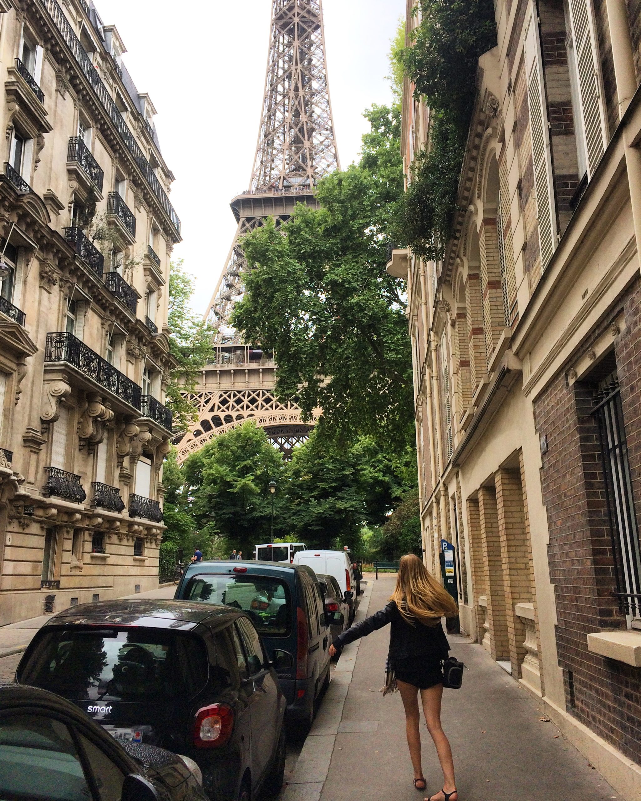 Paris Eiffel Tower Sarah Latham side street