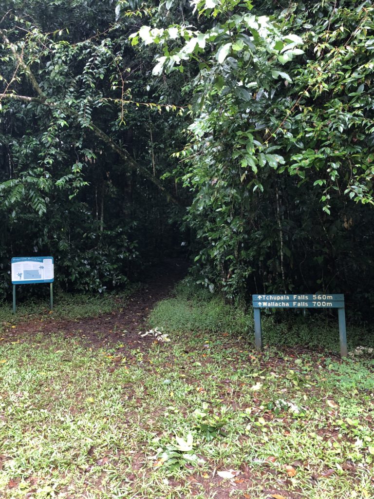 Tchupala and Wallicher Falls sign