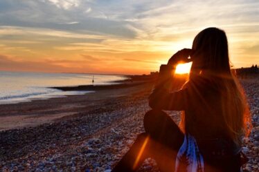 Brighton Beach sunset Sarah Latham