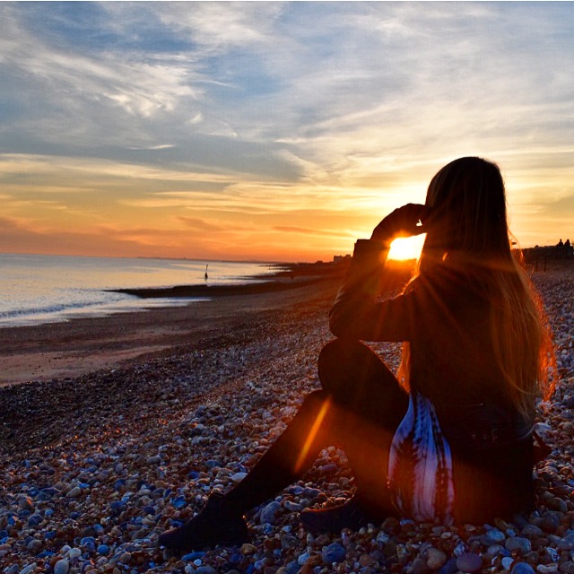 Brighton Beach sunset Sarah Latham