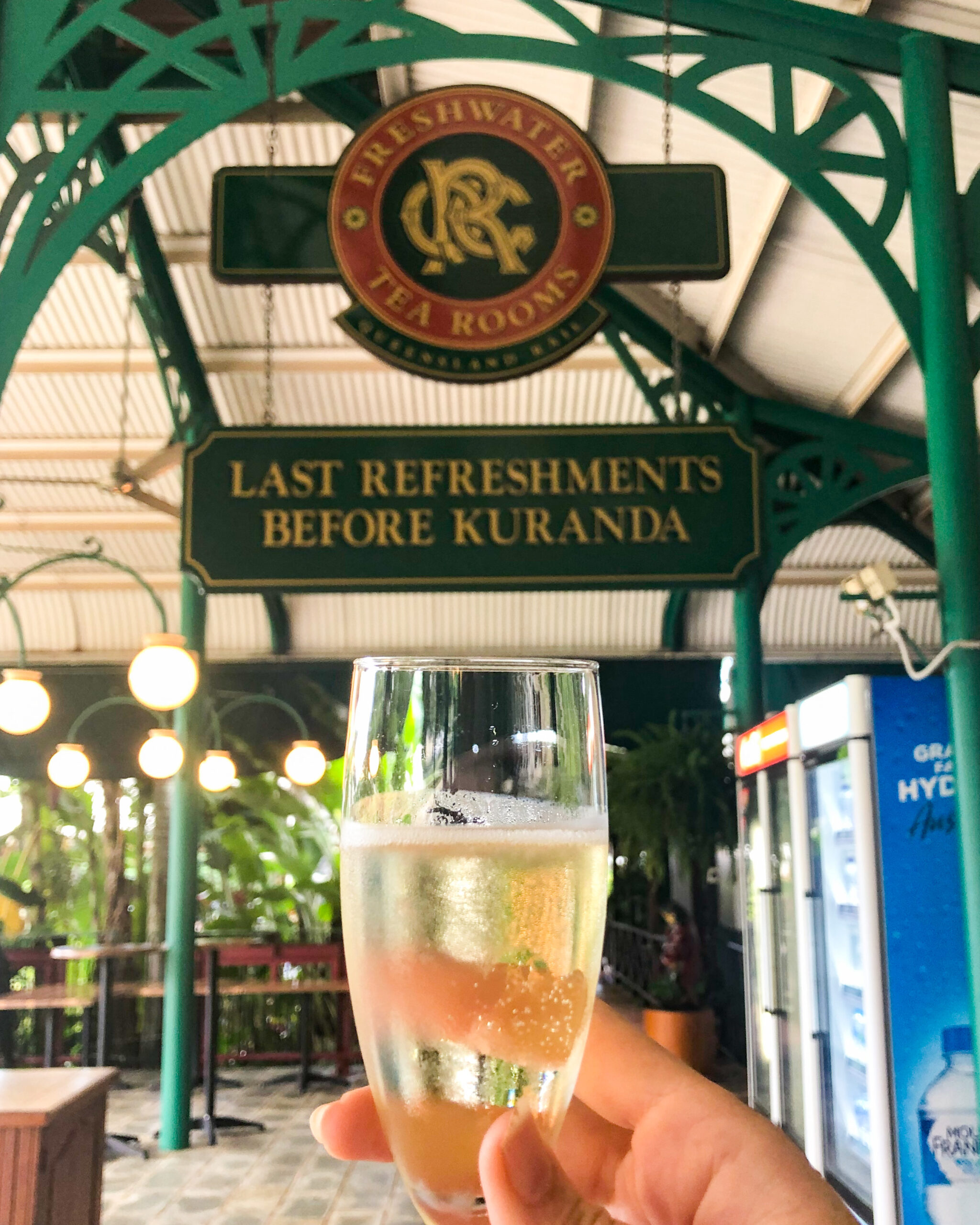 Champagne at Freshwater Railway Station